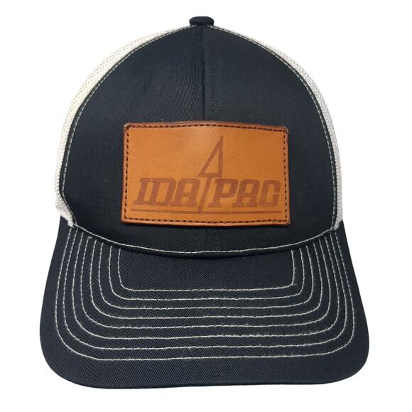 IDAPAC Snapback Trucker Hat Black One Size Adjustable Mesh Back Pacific Headwear - Picture 1 of 11